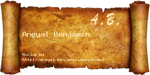 Angyal Benjámin névjegykártya
